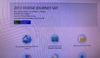 Dodge Journey Crew 2012 One Owner Lowest kilometers full